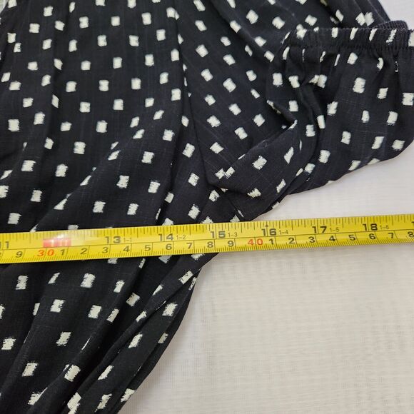 Knox Rose Dress Womens S Black Polka Dot Tiered Wrap Maxi Cottagecore Peasant - Picture 11 of 14